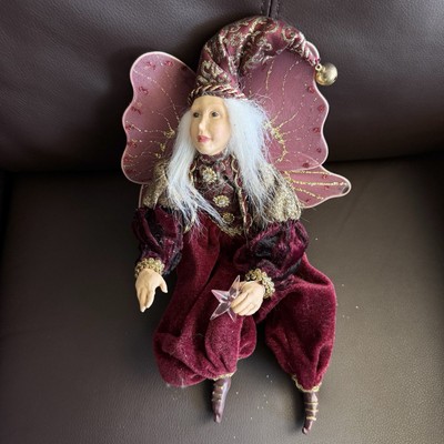  Vintage Winward Holidays Fairy Holiday Doll Velvet Shelf Sitter Figurine