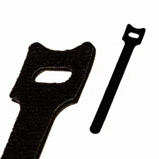 6 Inch Hook and Loop Reusable Strap Cable Cord Wire Ties 25 Pack Black