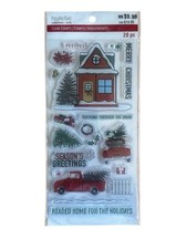 Recollections Christmas Clear Stamps Set Truck Tree