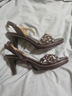 COACH WOMENS US 11 ROXIE BABY BROWN CALF LEATHER SANDALS NWT — photo 4