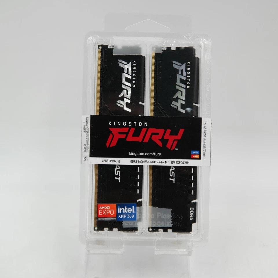 Kingston Technology FURY Beast 32GB 6000MT/s DDR5 CL36 DIMM (Kit of 2) Black. - Image 2 of 4