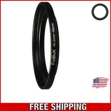 Lightweight Black Anodized Step-Up Adapter Ring 40.5 to 49mm - Smooth Finish