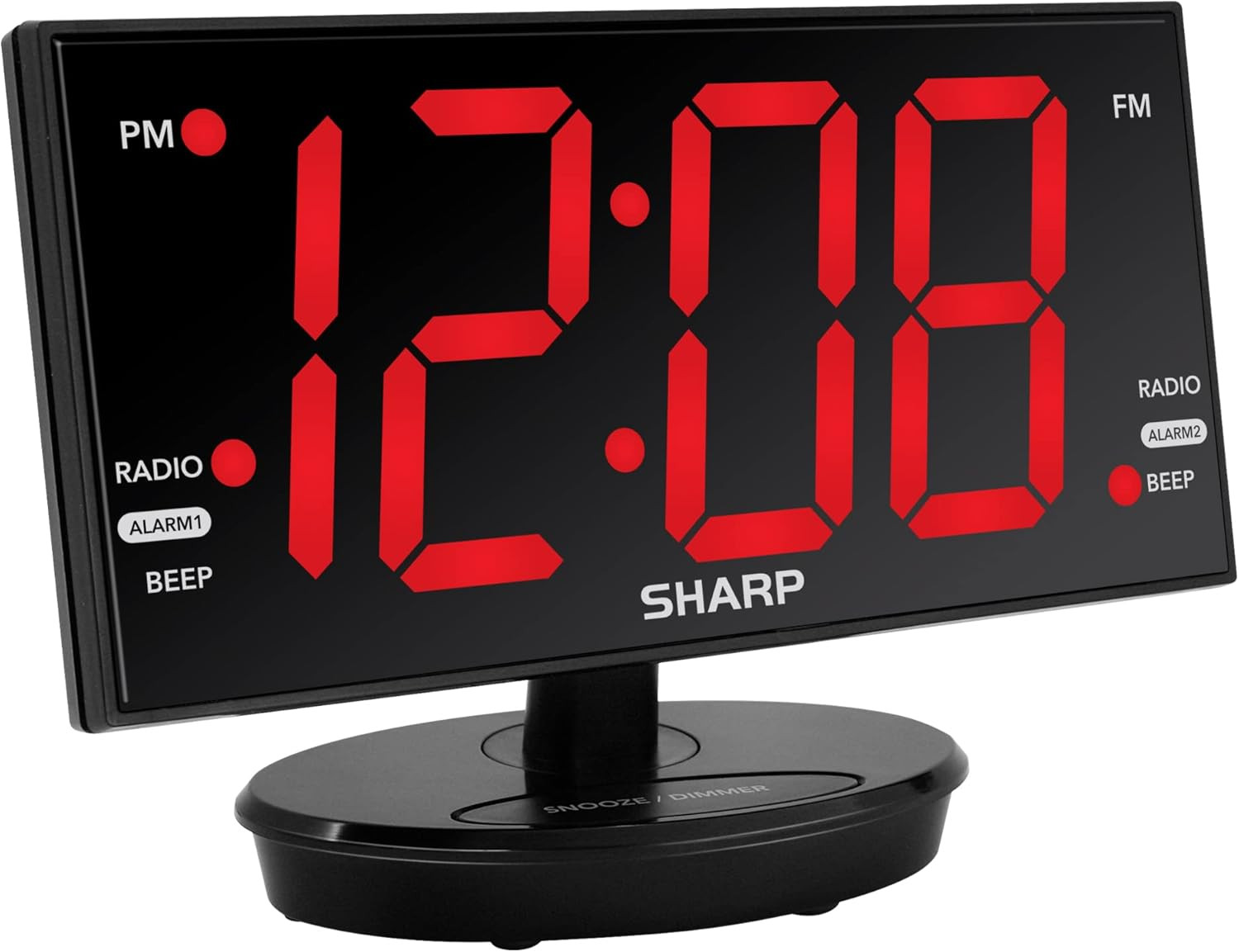 , 8.9" Extra Large Led Clock With Tilt And Swivel Display, A