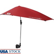 Versa-Brella Compact Umbrella UPF 50 Sun Protection Adjustable Clamp Carry Case