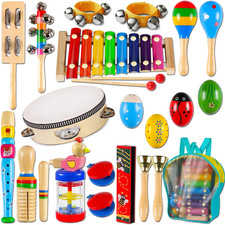 Toddler Musical Instruments,Wooden Percussion Instruments Toy for Kids Preschool