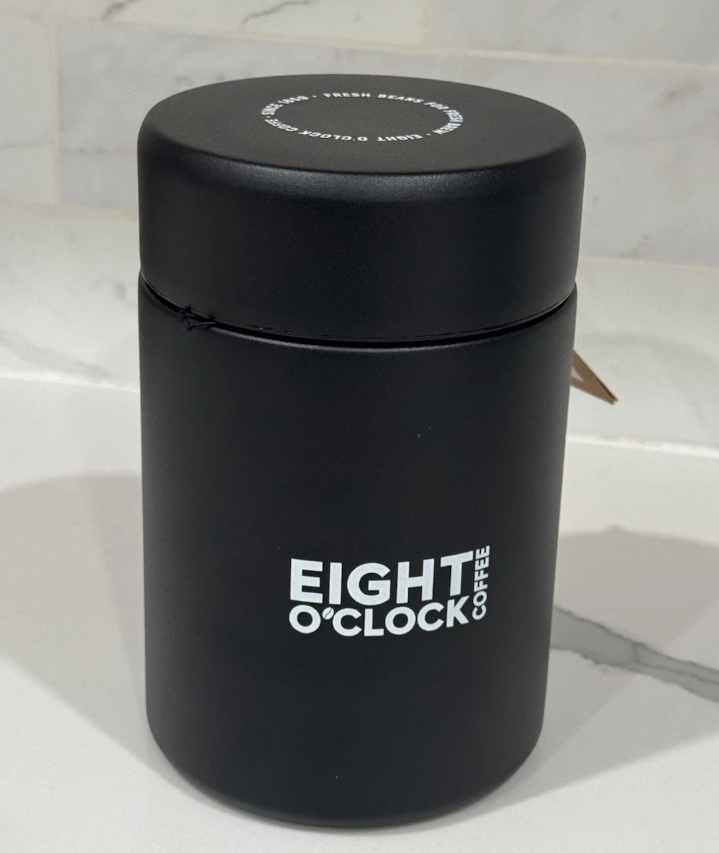 MiiR - Eight O Clock Coffee Airtight Coffee Canister 12oz Stainless Steel. 7"