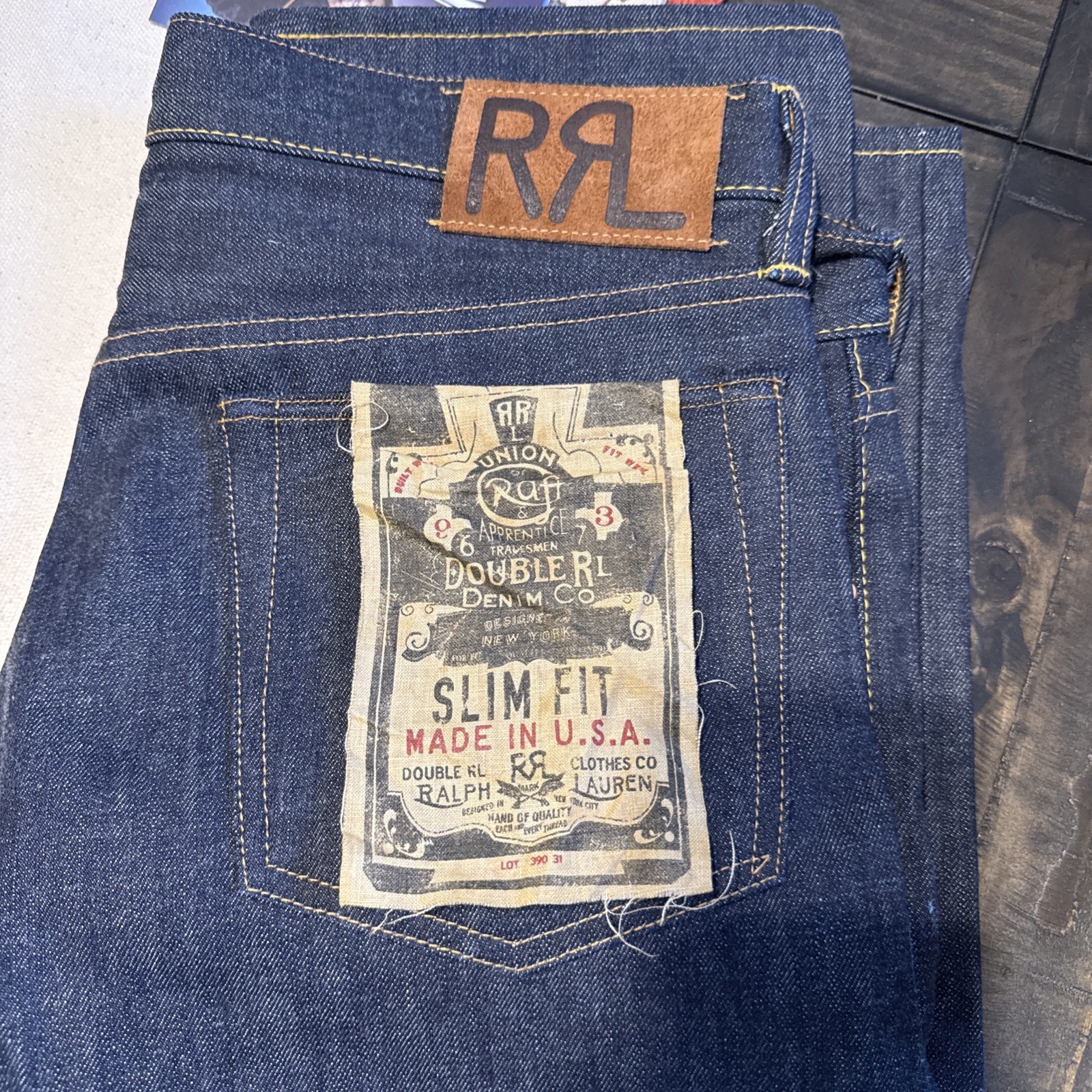 RRL Selvedge Denim Slim Fit Jeans 34x34 NWOT