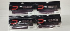 Lot of 4 Pks. Demolition Baits Mag 7in Shakey Head Worm Cranberry 7ct. Pk USA