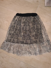 Mädchenrock Gr 140, Leopardendesign mit Stufe