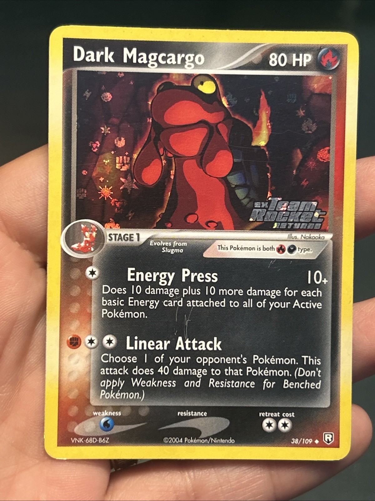 Pokemon Card Dark Magcargo Team Rocket Returns 38/109 Reverse Holo Stamped- LP