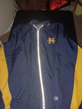 U.S. Navy Windbreaker Jacket Big Mans Size XL Blue Extra Large Champion Brand