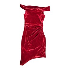 Fashion Nova Women's Red and Burgundy Dress