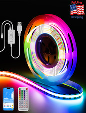 PAUTIX RGB Smart IC USB LED Light,5V RGB COB LED Strip USB Powered,UL-Listed Mul