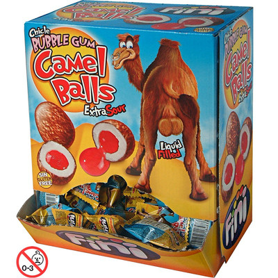 (12,22 /1kg) Fini Camel Balls Kaugummi Bubble Gum 200 Stück