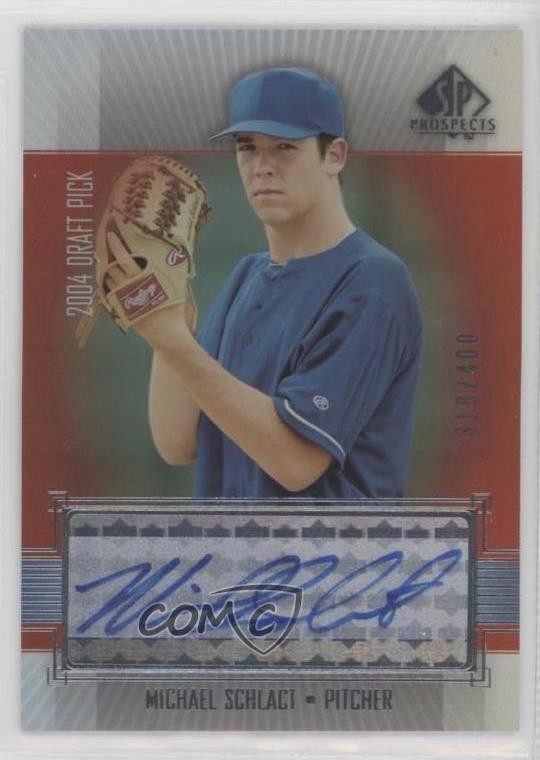 2004 SP Prospects Auto Draft Picks 310/400 Michael Schlact #354 Auto s1i