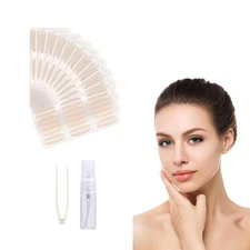 YAFIYGI 120 Pcs Double Eyelid Tape Clear Mesh Waterproof Natural Fiber
