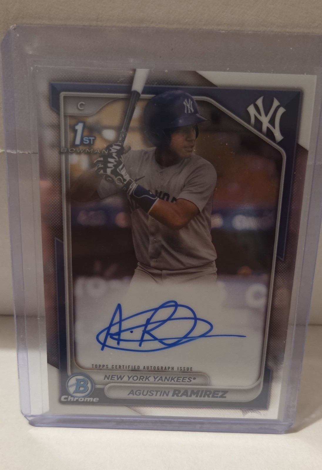 2024 Bowman - Chrome Prospect Autographs Agustin Ramirez #CPA-AR (AU, RC)