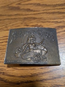 Anheuser Busch Original Budweiser St. Louis Mo. Belt Buckle by Lewis Buckles