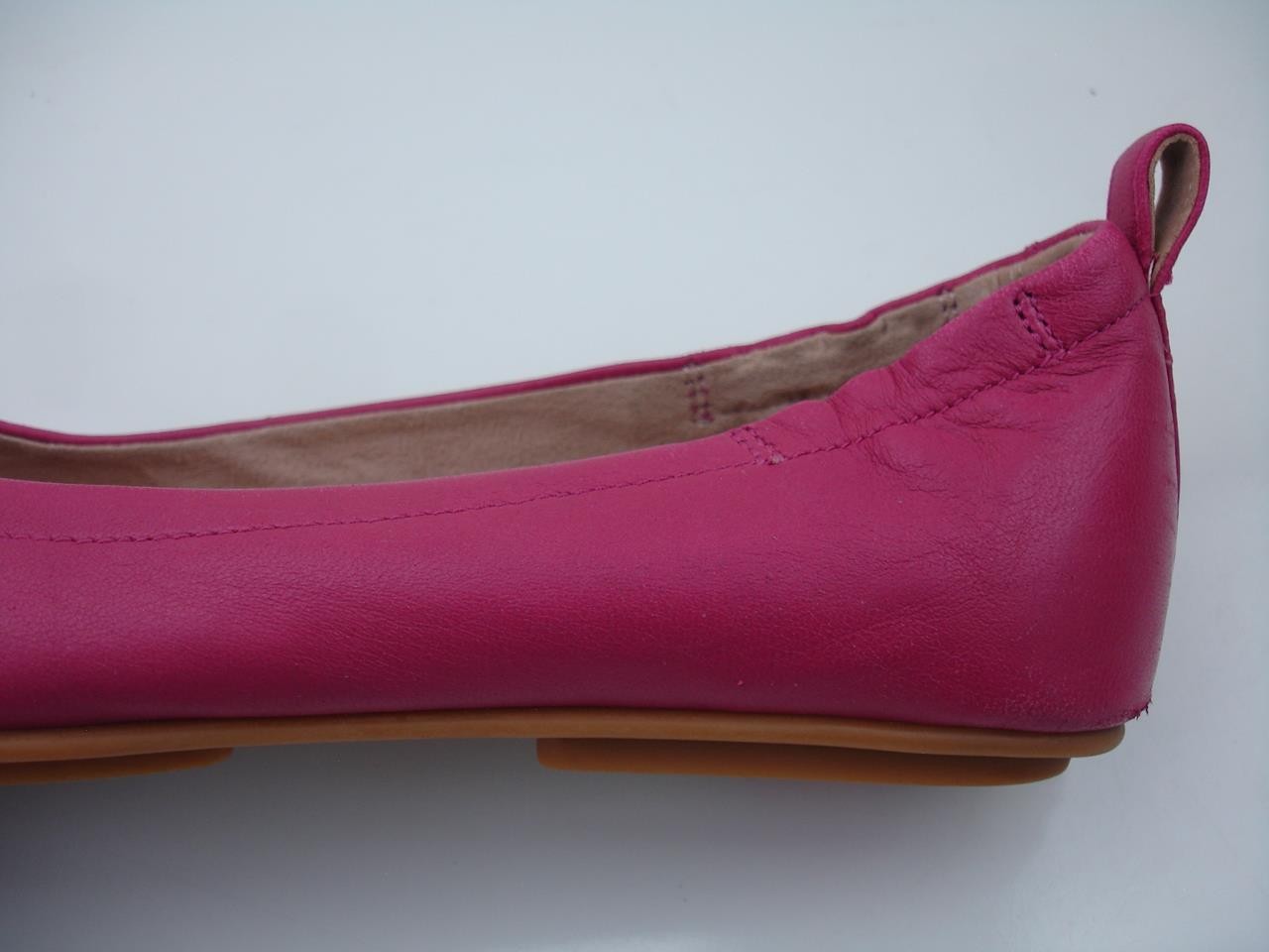 Women's 7.5 M Fitflop Allegro Ballerina Flats Shoes Pink Leather Ballet Slip-On image 2