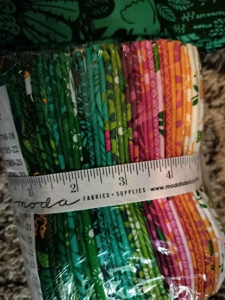 Jungle Paradise By Stacy Iest Hsu Moda Fabrics Jelly Roll, Fat 8s, And 4... - Image 3 of 4