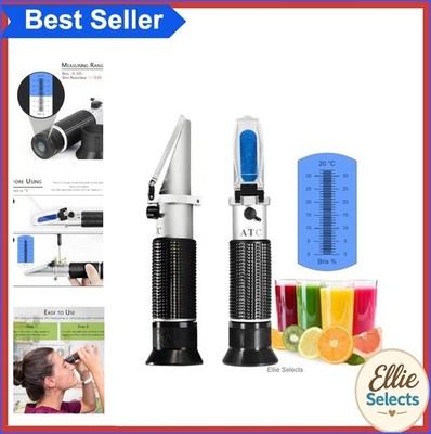 Hand Held Refractometer 0-32% Brix Automatic Temperature Compensation Sugar
