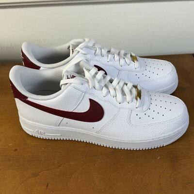 Mens Nike Air Force 1 Low 'White Red' Size 13 New With Box CZ0326-100