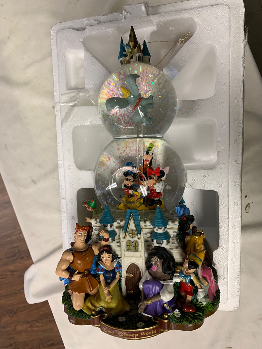 Disney World Character Parade Two Tiered Snow Globe - With Disney World Character Parade Two Tiered Snow Globe - With