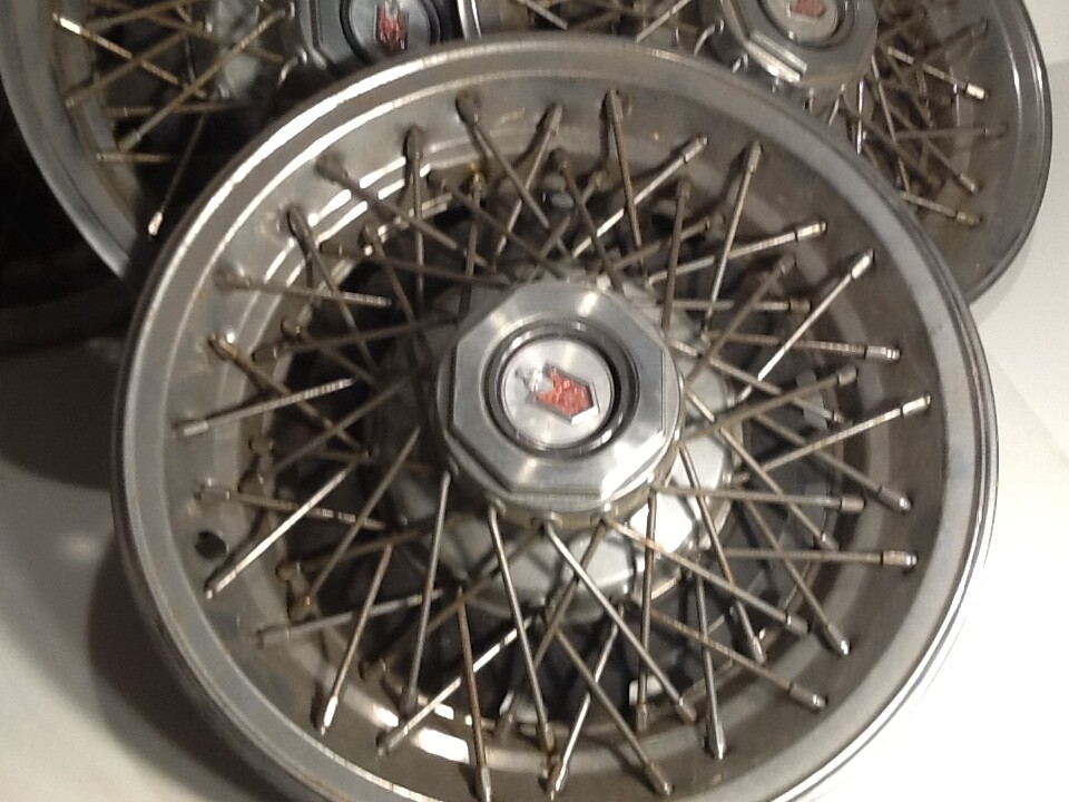 Vintage Spinner Hub Caps GM General Motors Hub Caps Hubcaps Spoke
