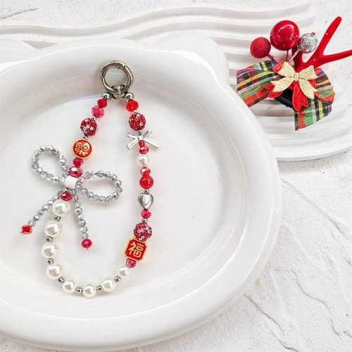 Elegant Handmade Beaded Bracelet Cellphone Strap Pendant Antilost Chain Jewelry - Zdjęcie 7 z 8