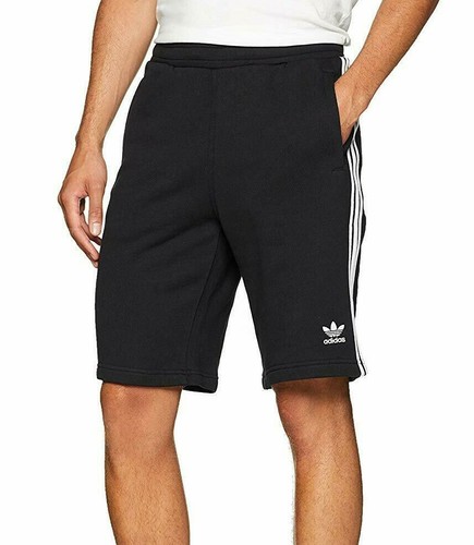 Nuevo Adidas Originales 3 Rayas Algodón Pantalones Cortos Pantalones informal de verano-Negro Gris | eBay