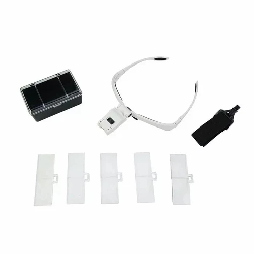 Magnifying Glass LED Light Head Loupe Jeweler Watch Bright Magnifier with 5 Lens - Picture 5 of 13