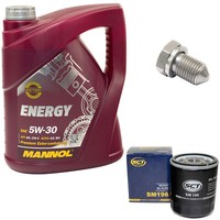 MotoröL ÖLfilter SM196 5W30 5Liter + ÖLablassschraube FüR Seat Arosa VW Lupo