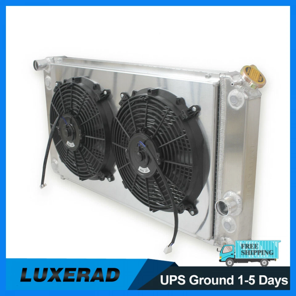 Radiador de 3 filas para Chevy S10/S-10 LS 1986-2005 2000 intercambiable Blazer V8 con ventilador de cubierta Foto 3 de 4