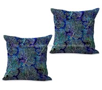 Us Seller, Set Of 2 Cheap Throw Coral Reef Tie Dye Print Seaside Cushion Cover Us Seller, Set Of 2 Cheap Throw Coral Reef Tie Dye Print Seaside Cushion Cover