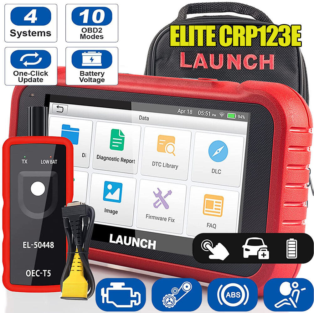 LAUNCH CRP123E Car OBD2 Scanner Diagnostic Scan Tool Engine ABS SRS Code  Reader