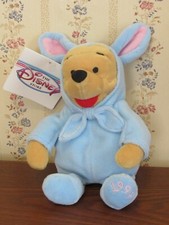  Disney Store- Winnie The Pooh- Easter Bunny Pooh- Bean Bag Plush 8" 1999 