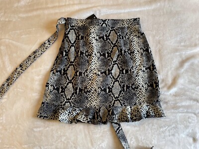 Nasty Gal Snake Skin Wrap Skirt Size 4