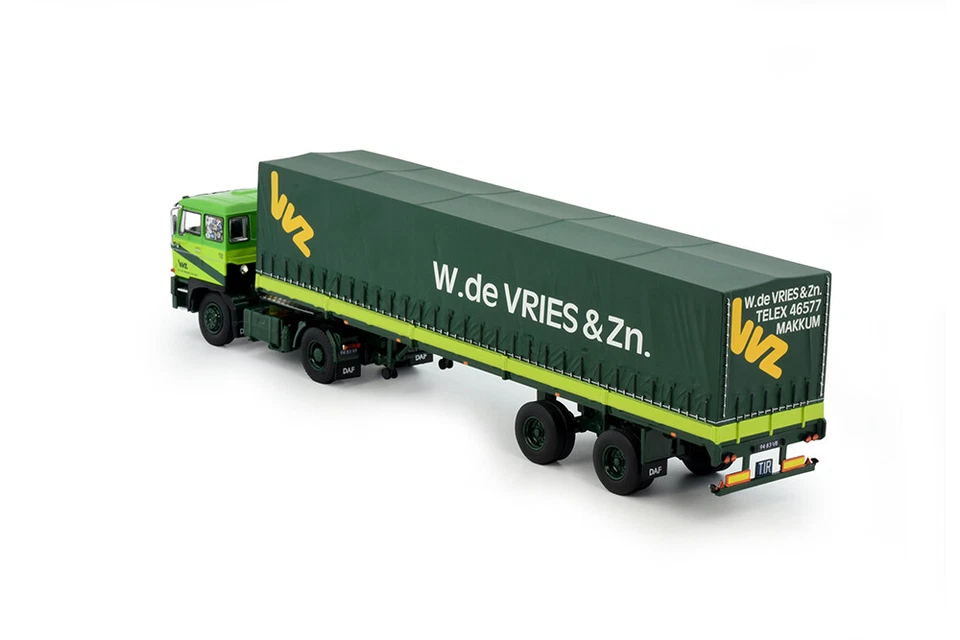 TEKNO 80999 DAF 2800 4X2 + SEMI PLATEAU BACHE "W. De Vries & Zn" (NL) Mint - Bild 3 von 4