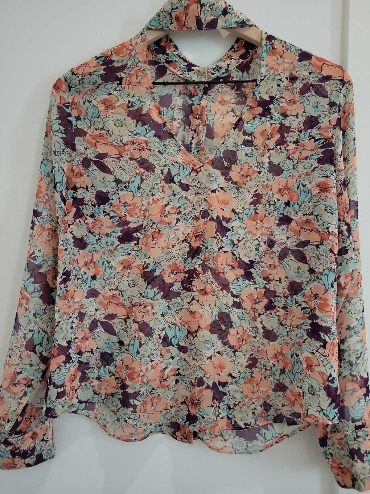 BCBGeneration Floral Button Down Blouse Size XS - image 4