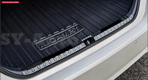 Black Steel Rear Bumper Trunk Door Sill Plate Guard for Toyota Camry 2025+ L - Picture 5 of 13