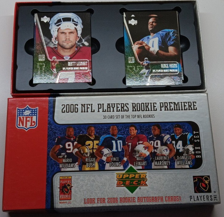 2006 Upper Deck NFL Players Rookie Premiere Vince Young Matt Leinart 30 Card Set