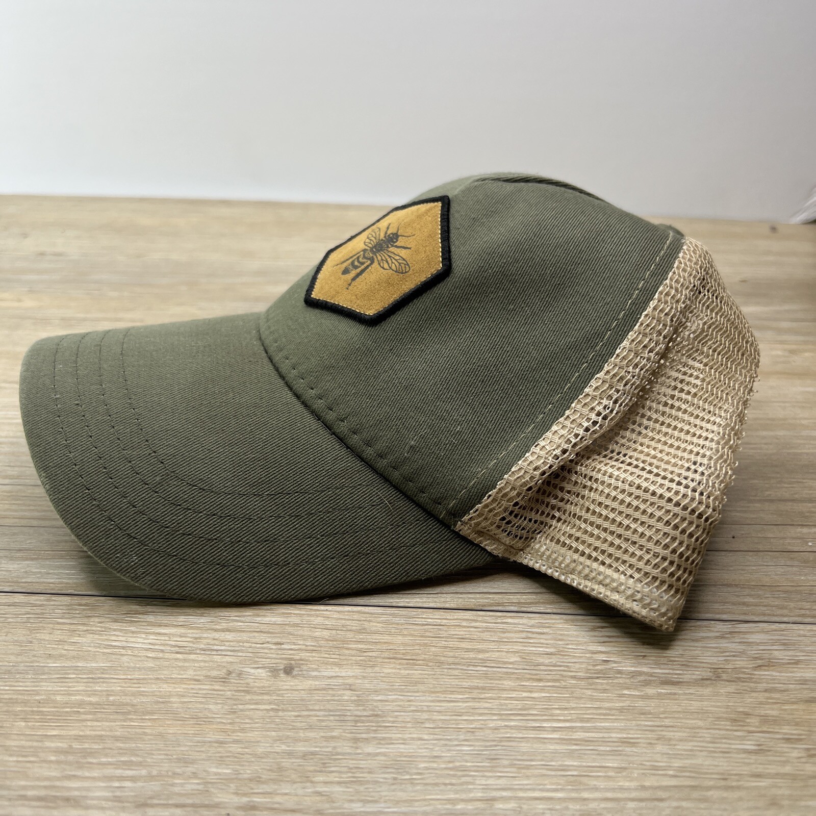 Bee Patch Gray Adjustable Hat Adult Size Baseball… - image 5