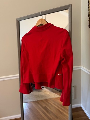 Women's The Limited Red Moto Jacket Size M - Picture 5 of 5