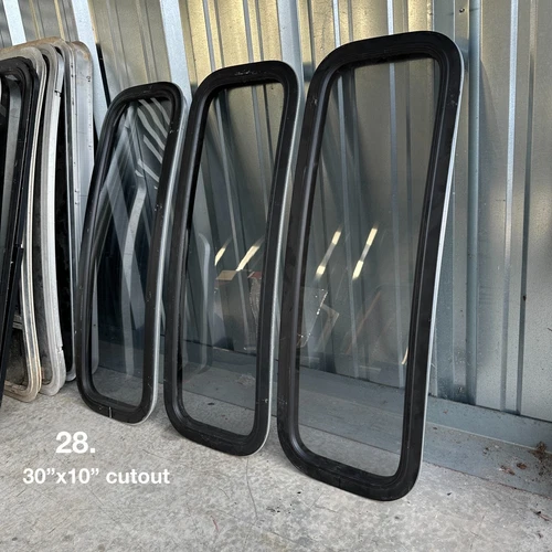NOS Aftermarket 3pc Slot Van Windows 30"x10" Conversion Camper RV Custom Boogie