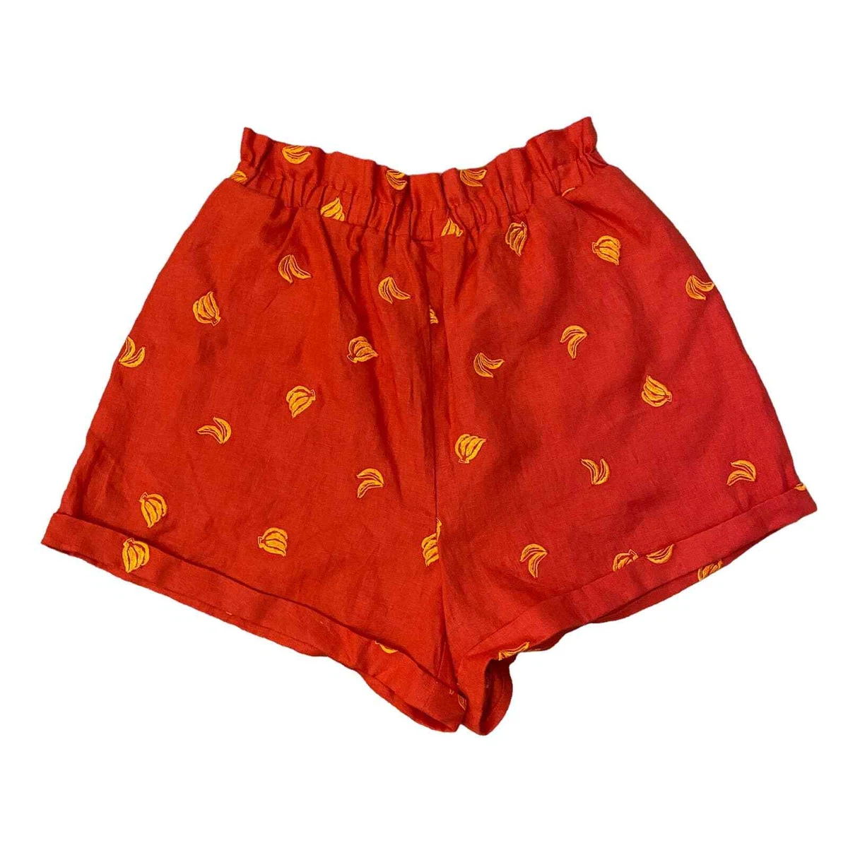 Orange paper cheap bag shorts