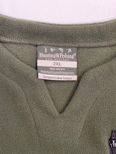 HUNTING & FISHING Men's Micro Tee 2X Anti-Pill Fleece Unique V-Split Zip Pocket - Picture 5 of 10