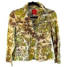 Lux Urban Outfitters Linen Cotton Jacket Floral Green Brown S New