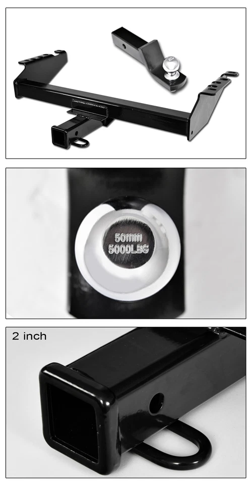 Topline For 1994-2002 Dodge Ram Class 4 Trailer Hitch Receiver+Ball Mount -Black - Imagem 2 de 4