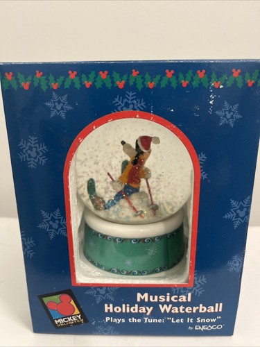 Topolino Unlimited Disney Enesco Musical Globo di Neve Pippo Vacanze Lascia che Nevichi - Foto 3 di 7