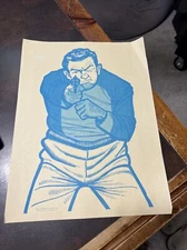 VINTAGE THE NATIONAL TARGET CO "BAD MAN WITH GUN" PAPER BULLSEYE TARGET  10.5x14